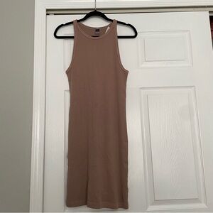 Old Navy ribbed tank dress size large tan/brown NWT